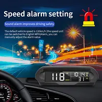 Beidou – affichage tête haute HUD universel pour voiture, odomètre de vitesse par Satellite, GPS solaire sans fil, Instrument de température d'altitude 3