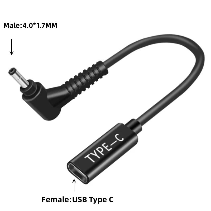 Universal USB-C Laptop Charger Power Adapter Converter with Multiple DC Plug Sizes