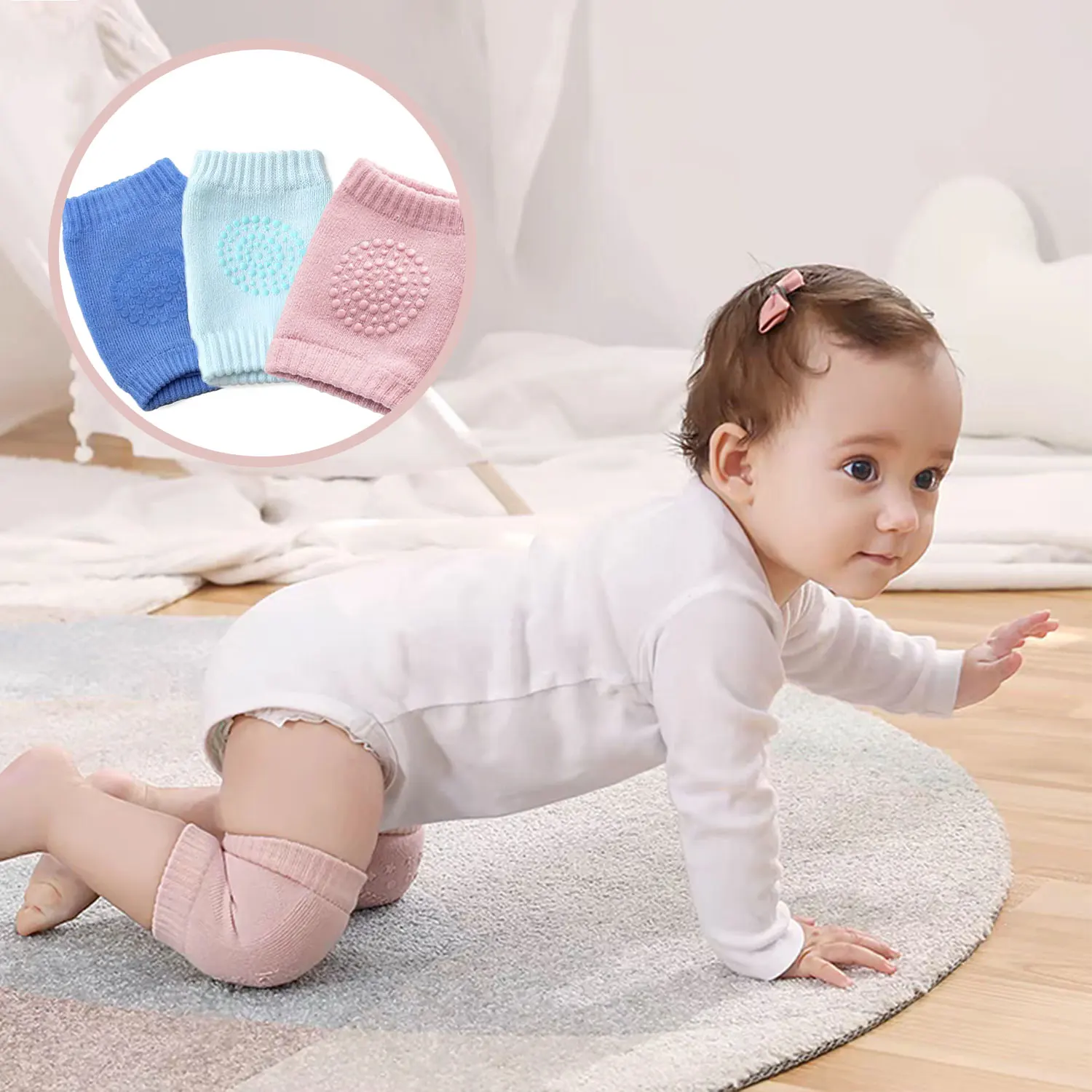 Baby Knee Elbow Pads Children Crawling Knee Pads Elbow Pads Four Seasons Baby Photography Accessories Non-slip Warm