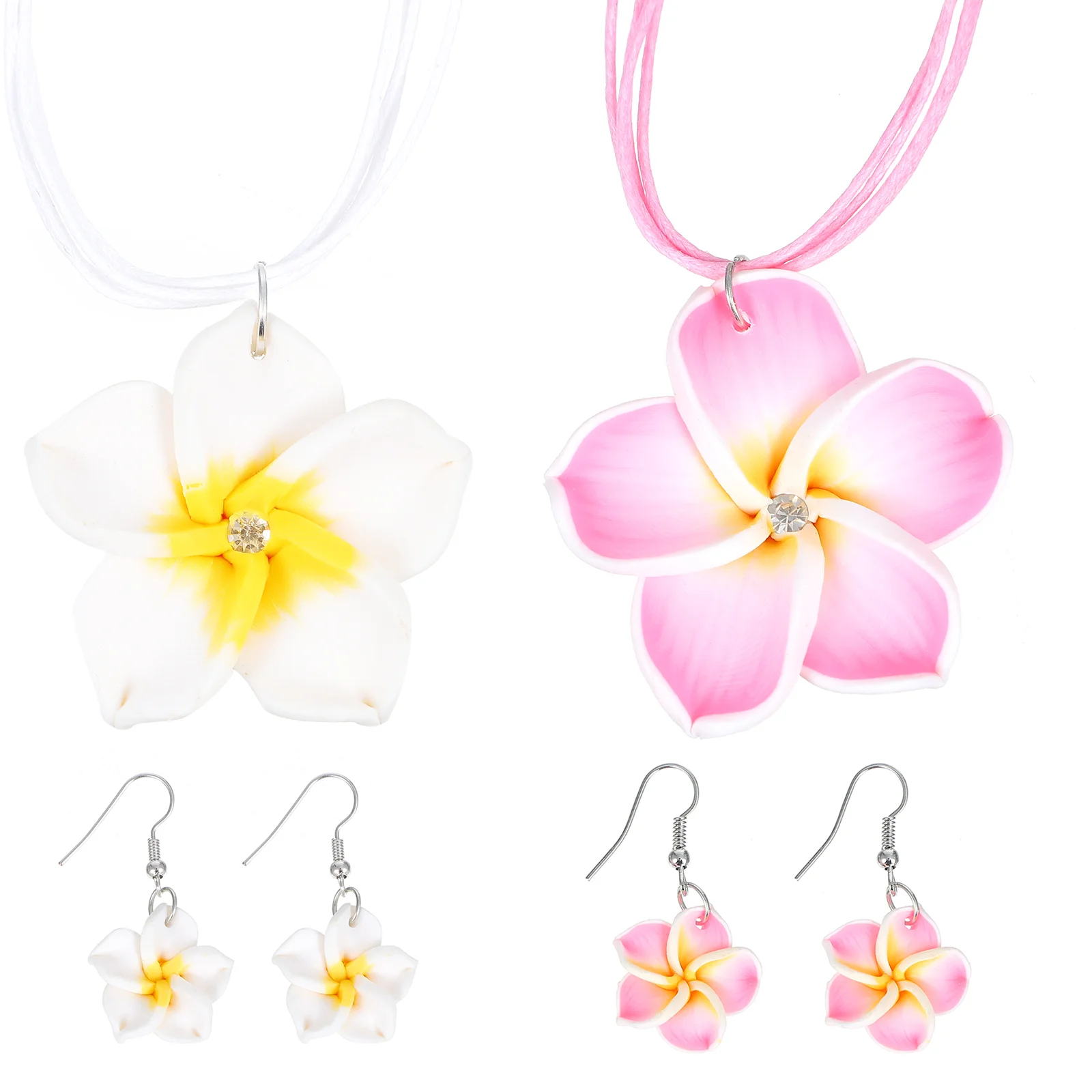 

Hawaii Theme Jewelry Frangipani Plumeria Flower Beads Charm Making Earring Necklace Pendants Jewelry Accessories