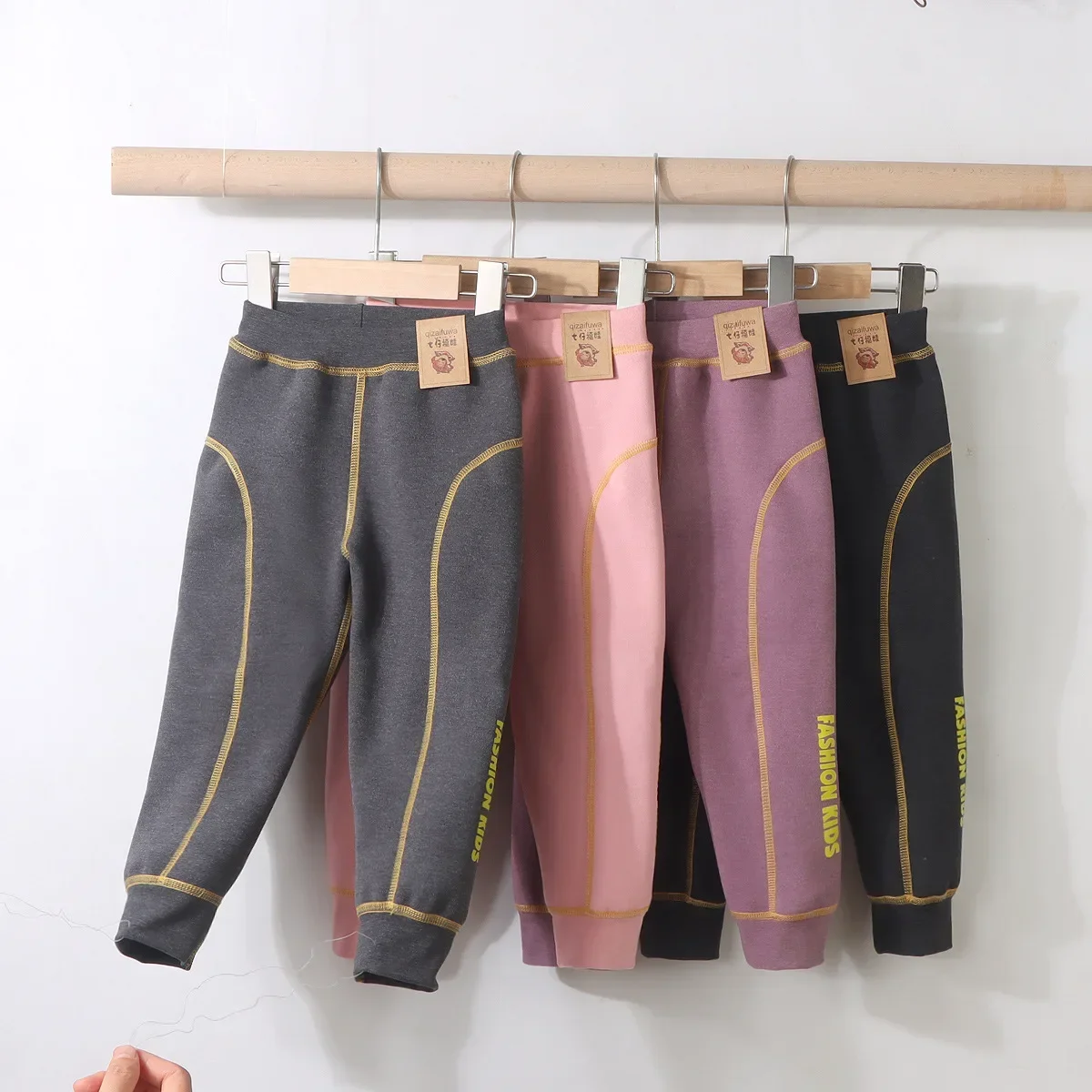 Baby Girls Boys Pants Toddler Kids Letter Printed Leggings Teens Warm Bottoming Home Wear Autumn Winter Children's Clothing