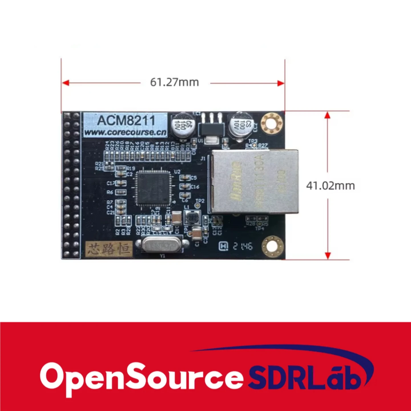 OpenSourceSDRLab Gigabit Ethernet Transceiver Module RTL8211 FPGA Board Verilog