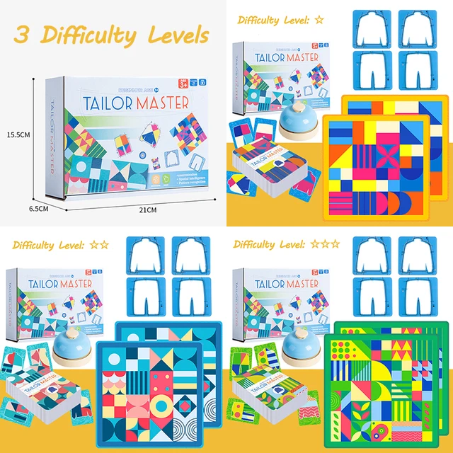 Tailor Master Battle Game Children Toys Funny Table Game Color Shape Matching Logical Montessori Thinking Interactive Board Game 4