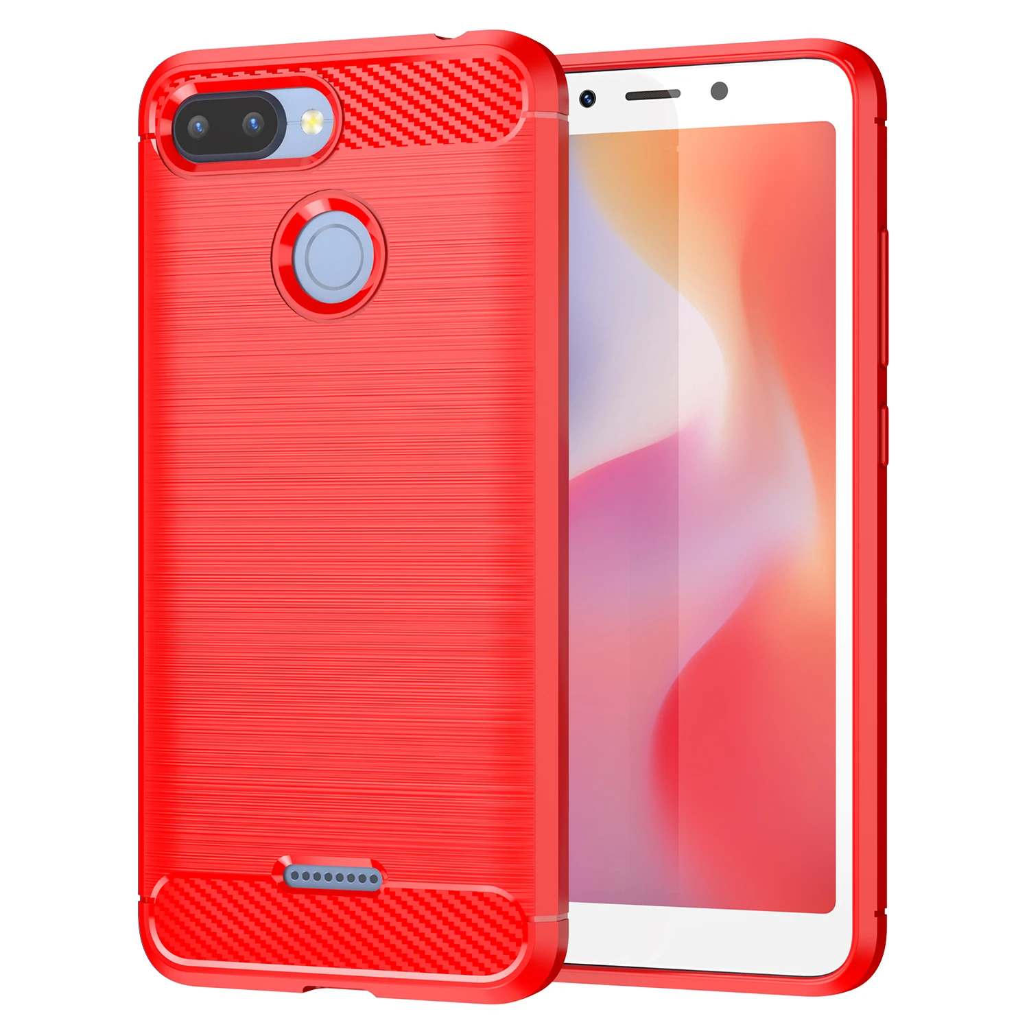 Durable Carbon Fiber Shockproof Phone Case with Flexible Bumper