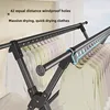 Floor-to-ceiling drying rack Aluminum alloy outdoor foldable free installation drying rack Children's clothing drying rack 4