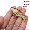 5cm/2.5g Mini Multi Jointed Swimbait Fishing Lure 6 Segment Flexible Fish Bait Swimbait Bionic Crankbait Bass Carp Tackle Pesca 1