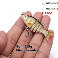 5cm/2.5g Mini Multi Jointed Swimbait Fishing Lure 6 Segment Flexible Fish Bait Swimbait Bionic Crankbait Bass Carp Tackle Pesca 1