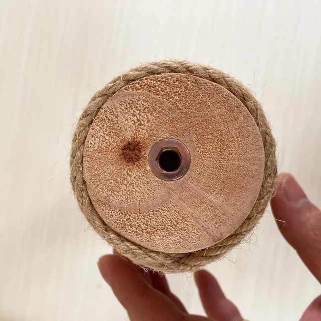 Cat Scratching Post Tree Shape Sisal Solid Wood DIY Kitten Climbing Frame Replacement Column Accessories Furniture Pet Toy 6