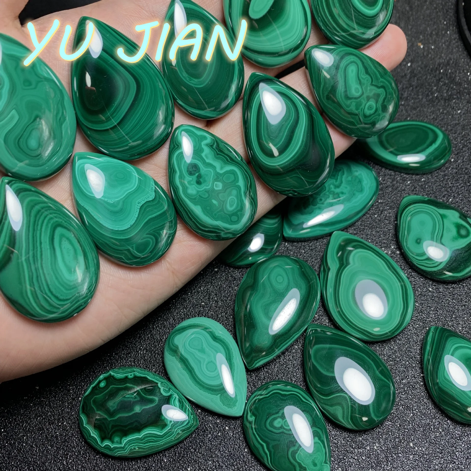 Newest High Quality Natural Malachite Water Drop Square Pendant Necklace Boutique Neck-hewelry Fine Lucky Jewelry