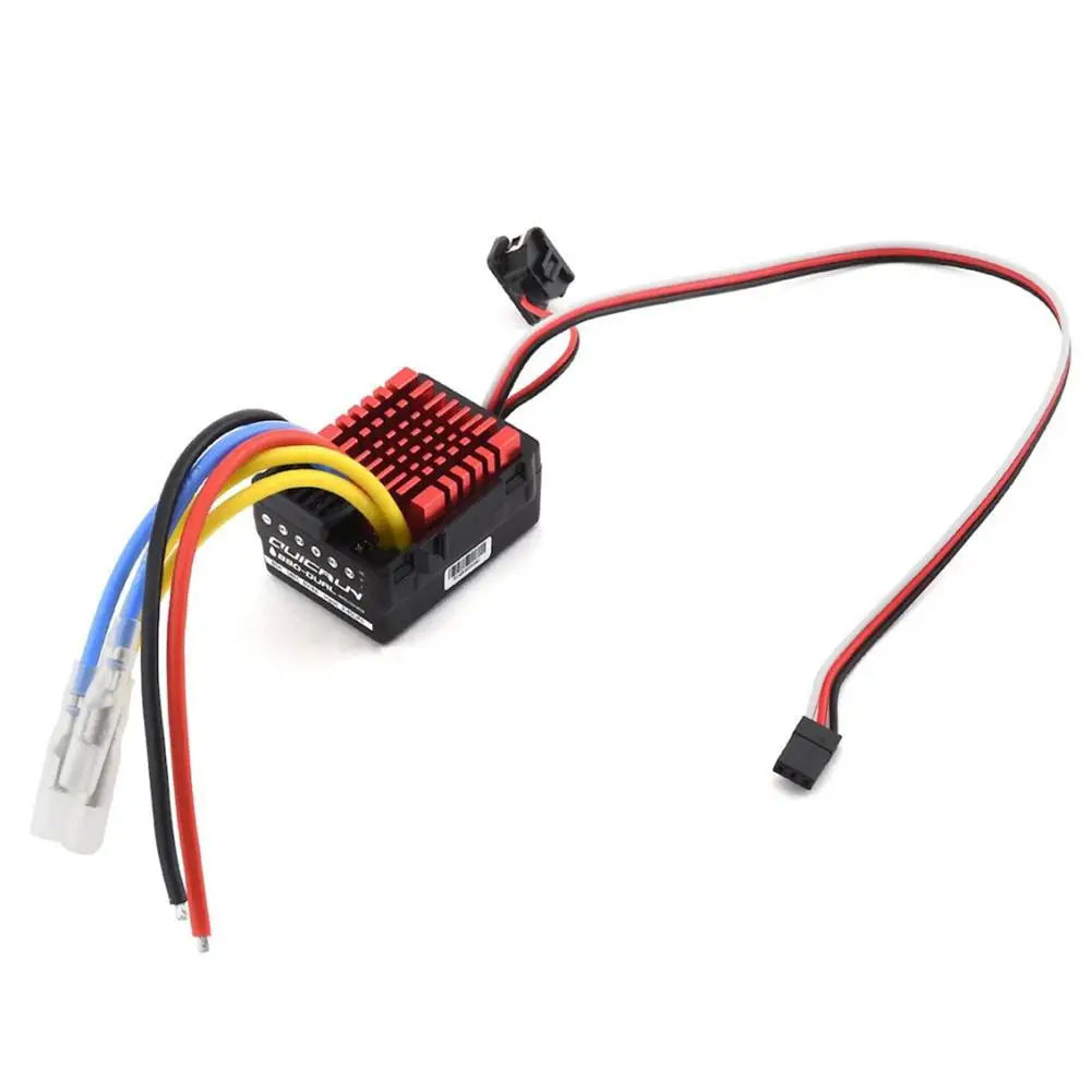 

Wp-800 80A Waterproof Dustproof Brushed Esc Speed Controller Dual Connector To Motor With Program Car For 1/8 Rc Car Truck Toys