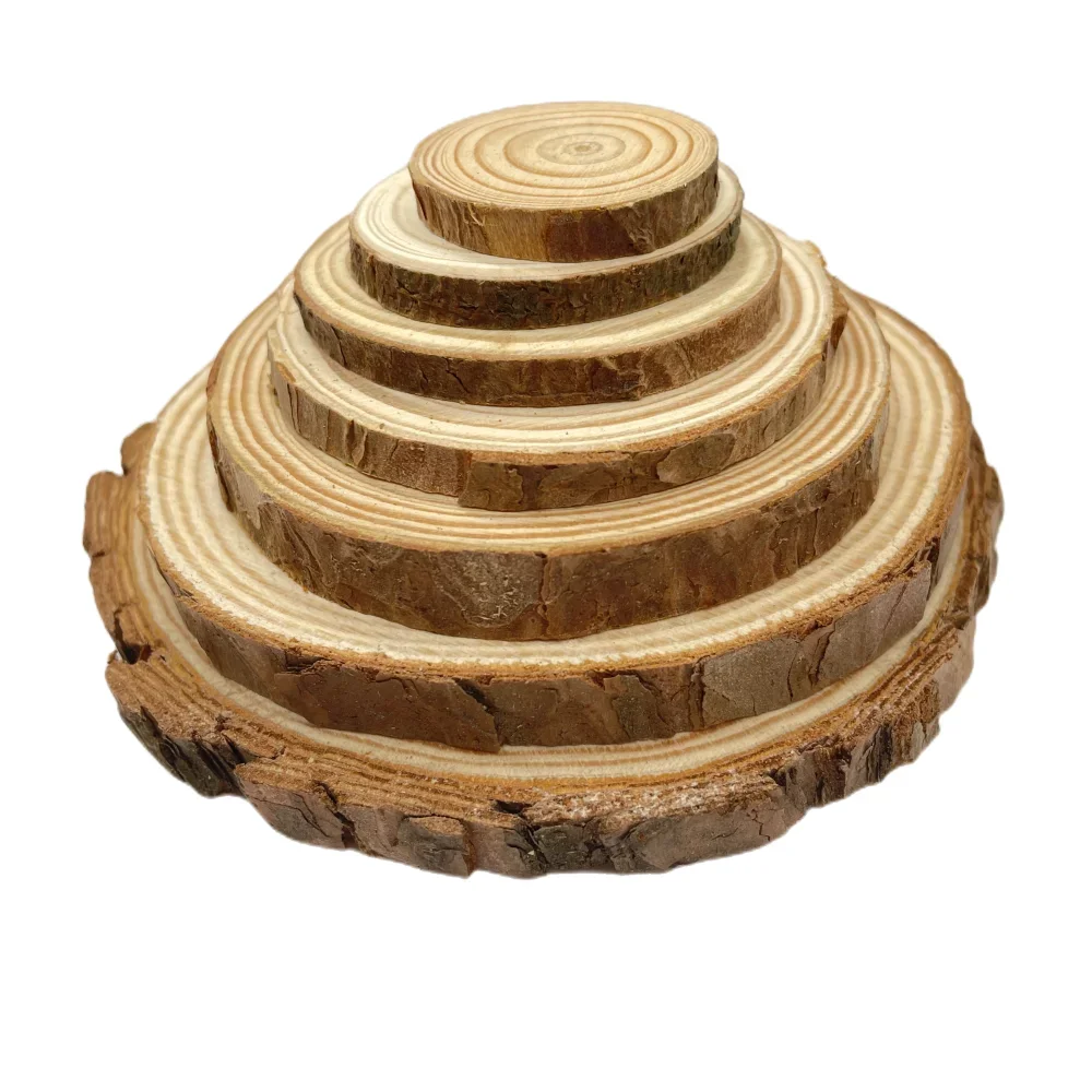 Description Picture 6 of item1PC-Bark Wood Slices multi-size Disc Coasters Pieces kit Circles Crafts Ornaments DIY Crafts
