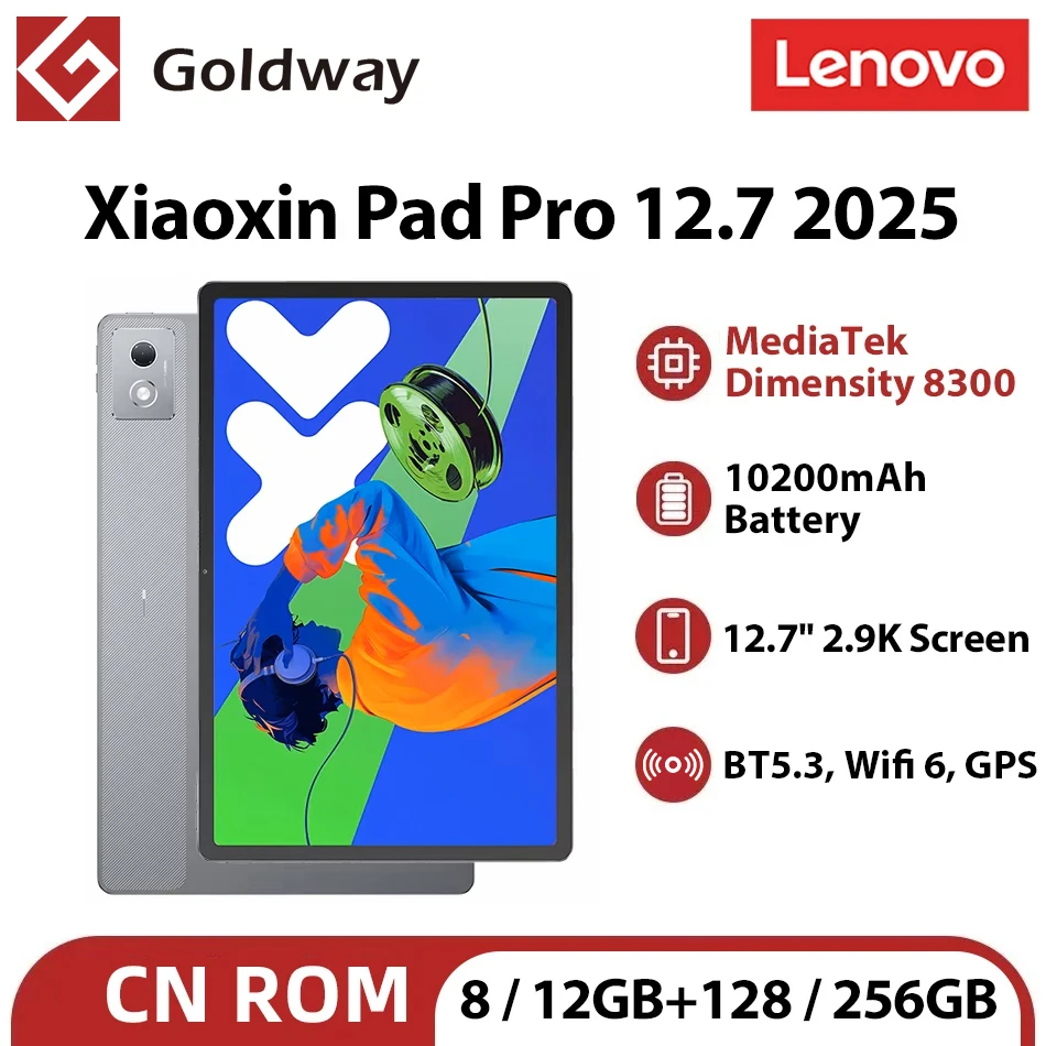 Lenovo Xiaoxin Pad Pro 2025 Tablet 128GB 256GB ROM Dimensity 8300 12.7'' 144Hz 2.9K Display 10200mAh 45W Charging Android 14