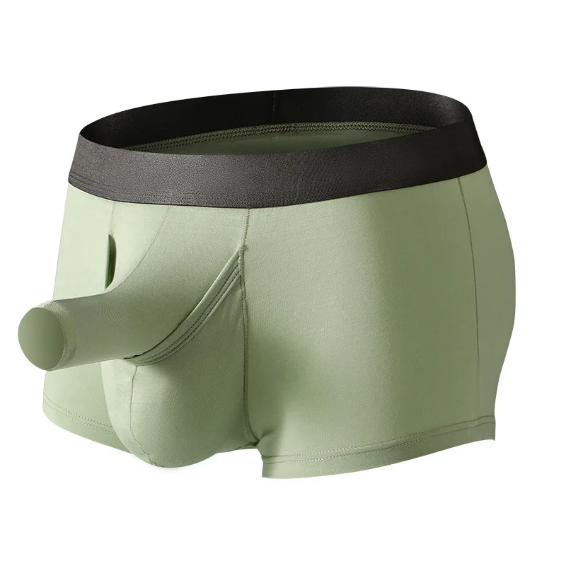 

Men's Underwear Cotton Briefs Bullet Separation Varicocele Scrotum Pocket Four Corners Testicle-raising Sexy Boxer Shorts