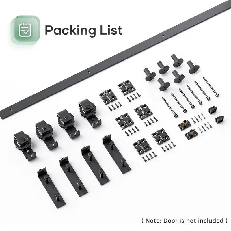 Rail Sliding Barn Door Carbon Steel Hardware Kits Set Rail Sliding Barn Door Hardware Floor Guide Warehouse