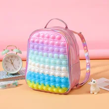 

Popper Its Backpacks Children Push Bubble Fidget Toys Kids Adult Stress Relief POP Squishy Sensory Antistress Bags Simple Dimple