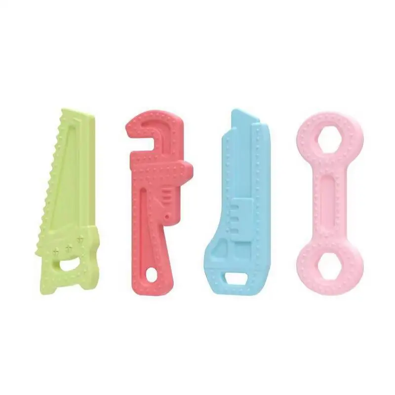 

Soft Silicone Teething Toys Tools Shape Kids Teethers Hammer Wrench Spanner Pliers Shape Kids Toys For 0-6 Months 6-12 Months