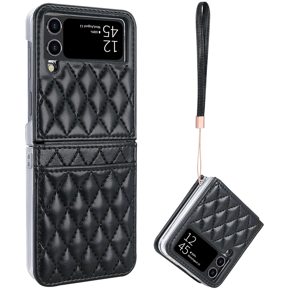 Luxurious Green PU Leather Phone Case with Wrist Strap and Card Slot