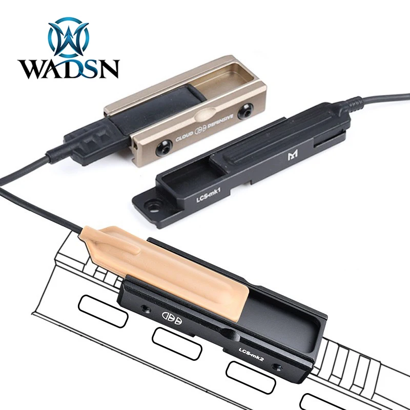 

WADSN Cloud LCS Remote Switch Mount Slot M-LOK Keymod Picatinny Rail System For PEQ15 DBAL NGAL CQBL Laser M300 M600 Flashlight