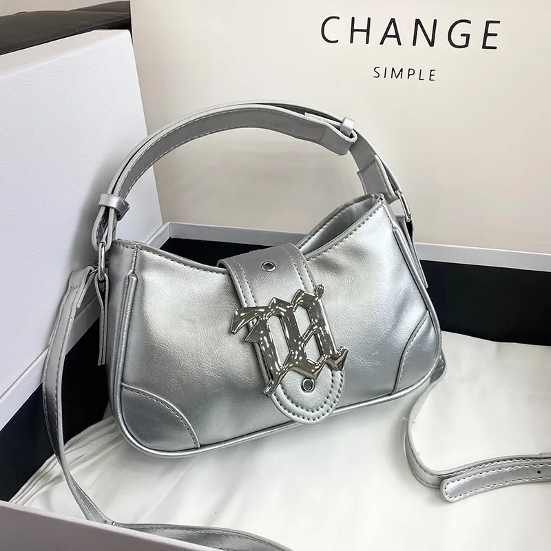 

New High Quality Crossbody Bag for Women Silver Shoulder Bags Sac A Main 2023 Brand Designer Sequined Messenger Bag Armpit Bags