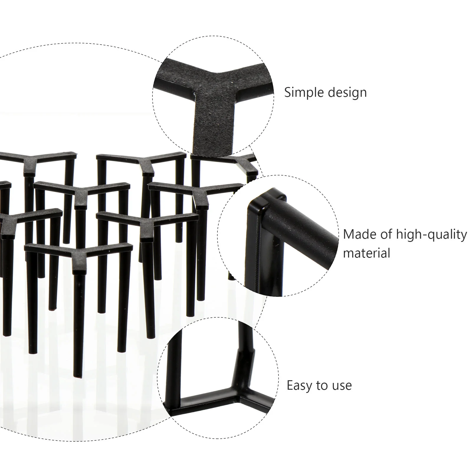 100 Pcs Pizza Stand Fixing Tripod Plastic Stands Stackable Support Frame Baking Tool