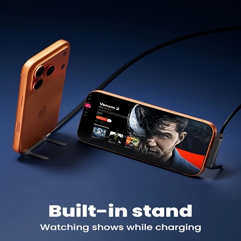 kubie 240W 브래킷 데이터 케이블, 고속 충전, iPhone과 호환 가능, 접이식 모바일용 Huawei Oneplu 게임 엘보 충전 케이블