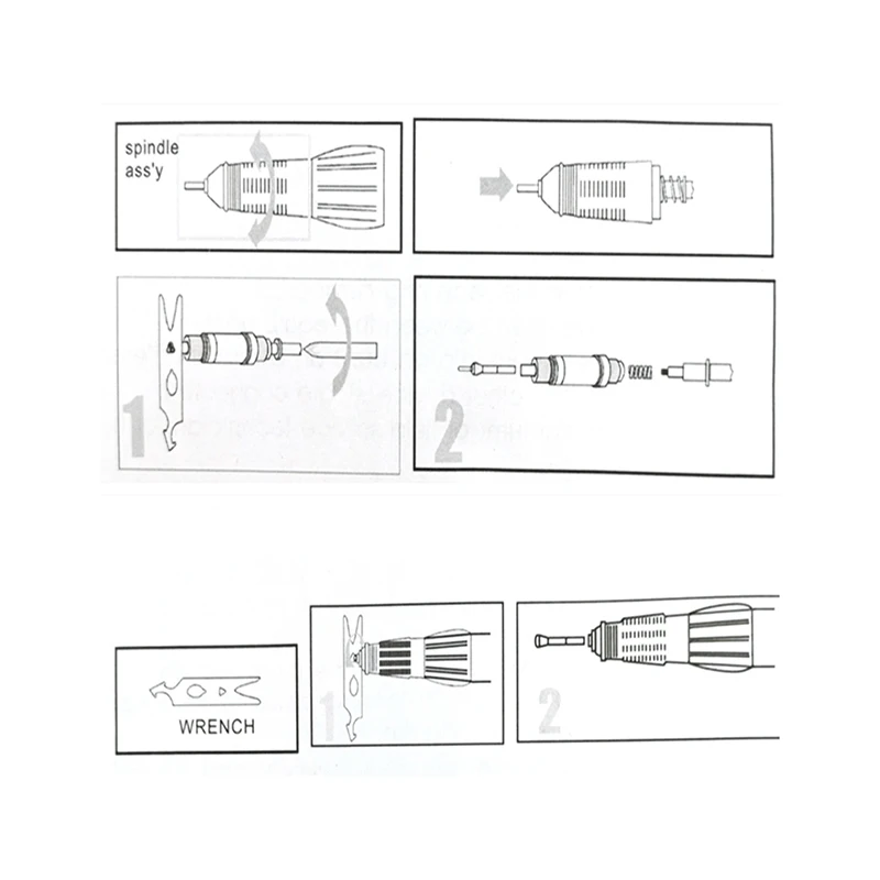 1/2pcs Strong 210 Drill Pen Wrench For 102l 105l Handpiece Electric Nails Drill Manicure Machine Accessorie Tools