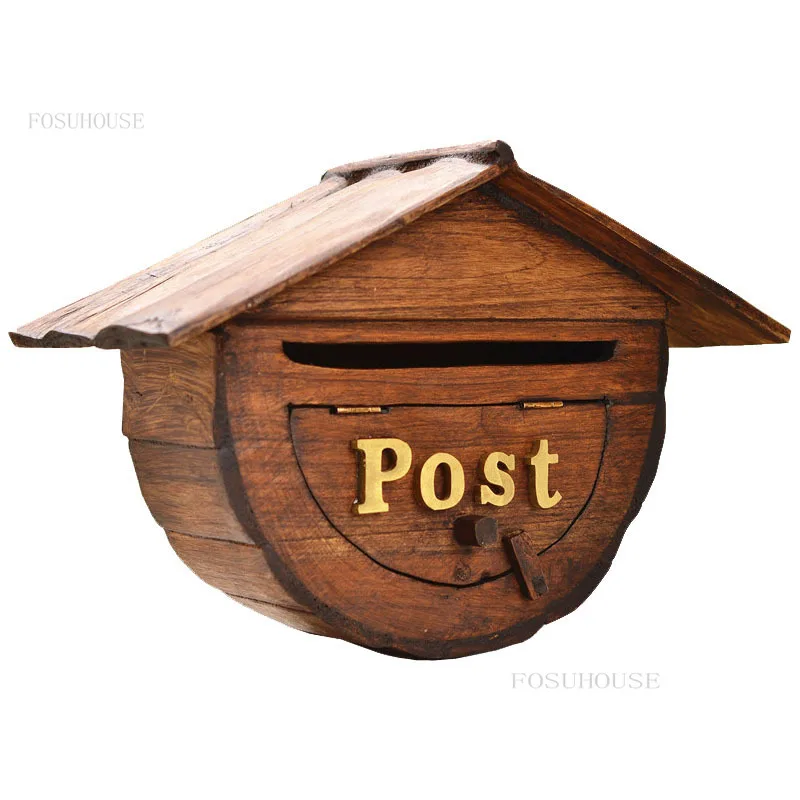 Retro Wooden Post Box Exquisite Mailbox Outdoor Rainproof Suggestion Box  Creative Letter Box For Home Office Supplies - AliExpress