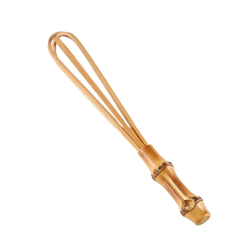 Kitchen Cooking Baking Tool Handmade Natural Bamboo Mini Small Hand Flour Mixer Blender Manual Egg Beater Whisk