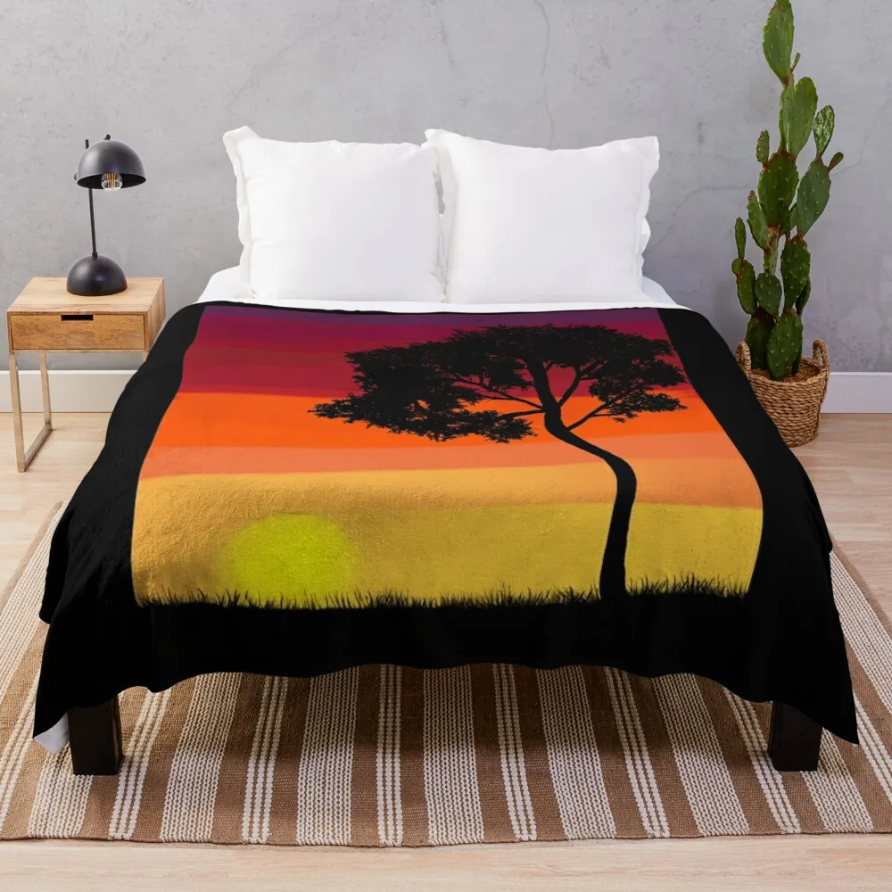 

My Beginner Sunset Digital Painting Throw Blanket anime blanket Decorative Sofa Blanket
