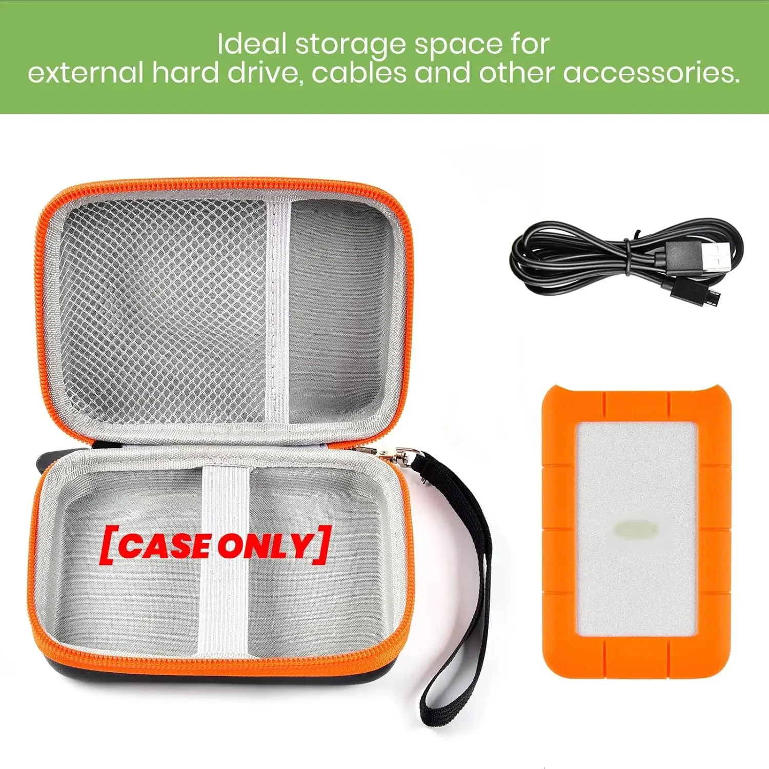Case only) Case Compatible with LaCie Rugged Mini 1TB/ 2TB/ 4TB
