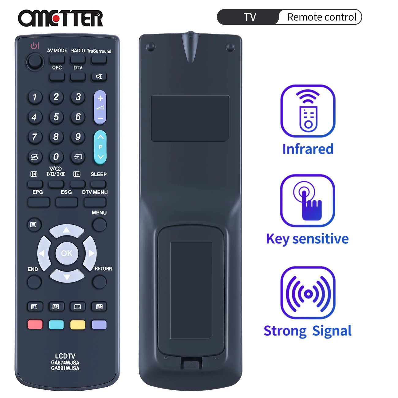 Telecomando Sostitutivo Per TV Sharp LC-32DH57E-BK - Batterie Incluse, Nessuna Programmazione