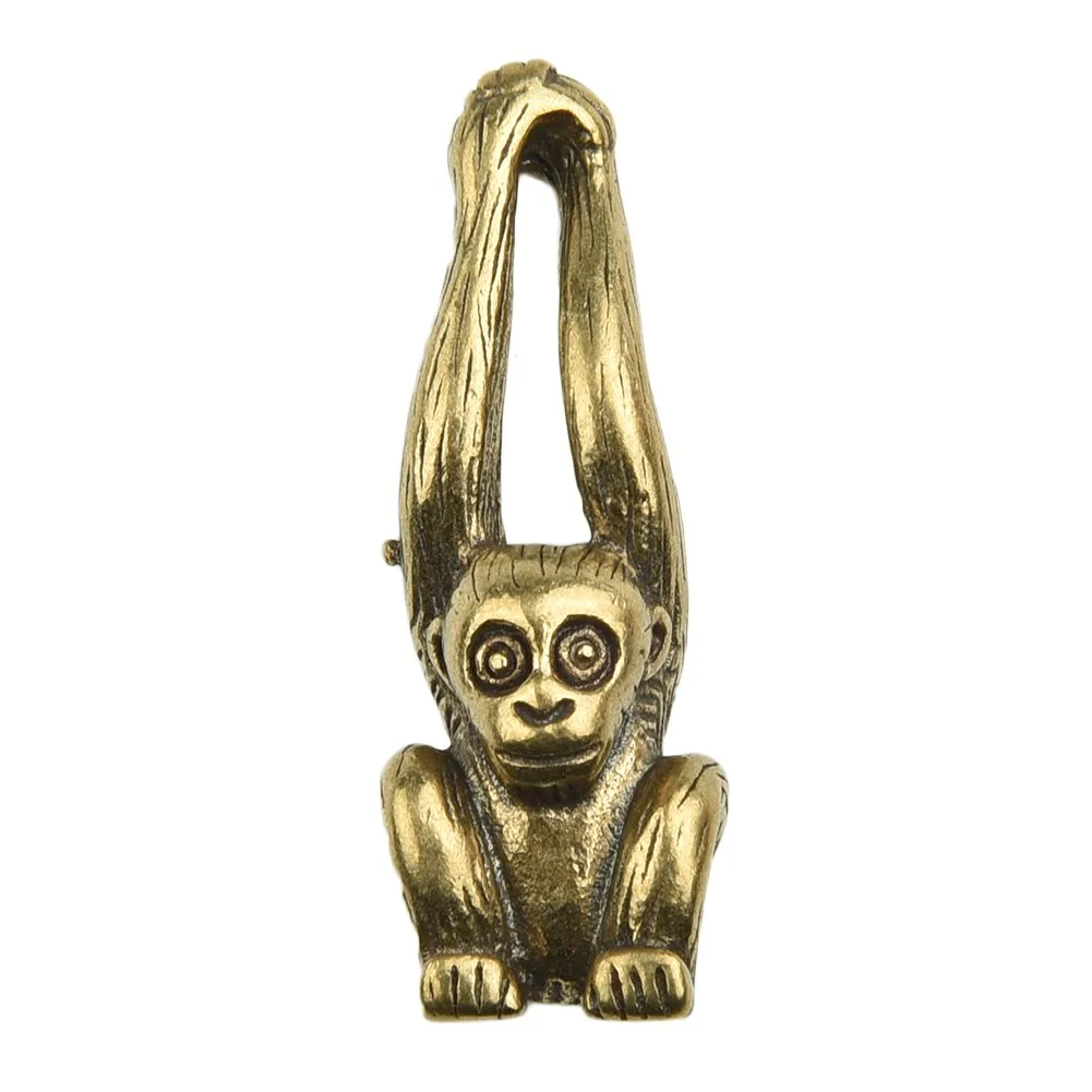 

Convenient Durable Useful Monkey Ornament Animal Figurine Statue Vivid Antique Brass Craft Decoration Desk Home