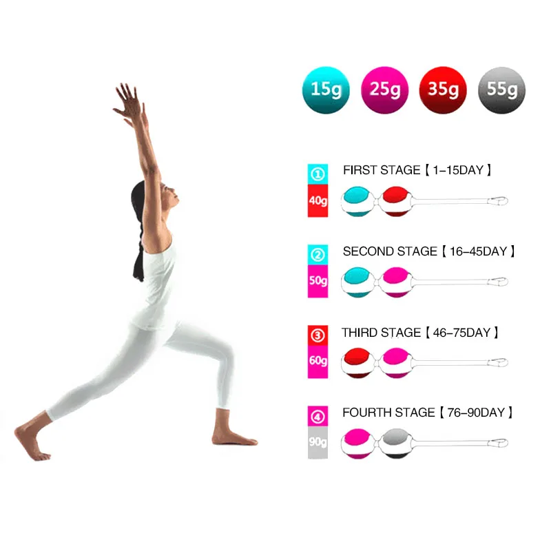 4 Balls/box Silicone Vaginal Kegel Balls Sex Toys For Woman Vagina Tightening Muscle Exercise Trainer Dumbbell Bead Geisha Balls
