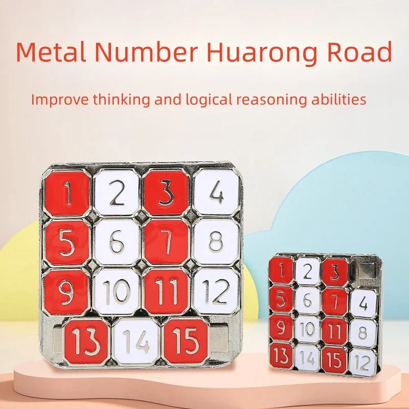 Metal Number Moving Sliding Children's Jigsaw Puzzle Puzzle Reduce Pressure Toy School Kindergarten Gift Gifts for Kids Games