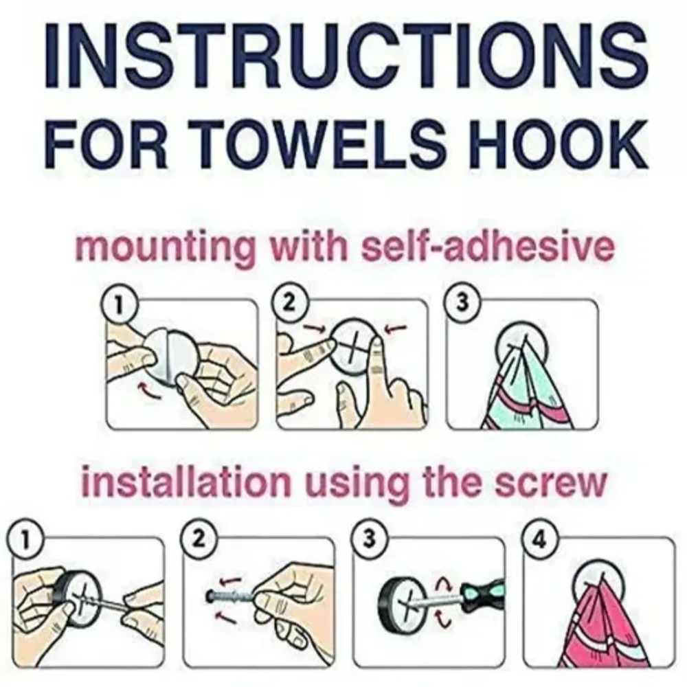 Durable Self Adhesive Hook Wall Mount Push In Tea Towel Holder No-punch Towel Holder Home