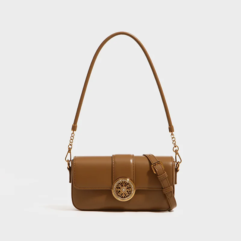 Jenny&Dave French Shoulder Messenger Bag Women Fashion Ladies Elegant Leather Underarm Bag Women Solid Color Party Bag