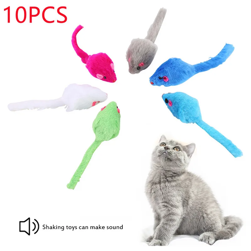 1PCS Plush Mouse Toys For Cats Simulation Mice With Long Tail Catnip Toy Cat For Pets Kitten Accessories