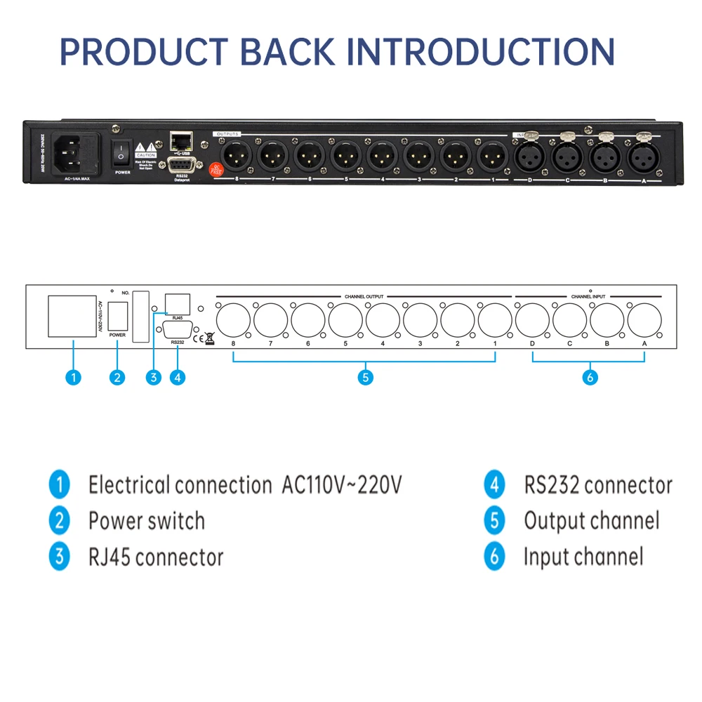 Audio Processor Paulkitson LD Series Professional Digital Audio Processor 32bit Driverack Audio Processor DSP With Fir Speaker Management System