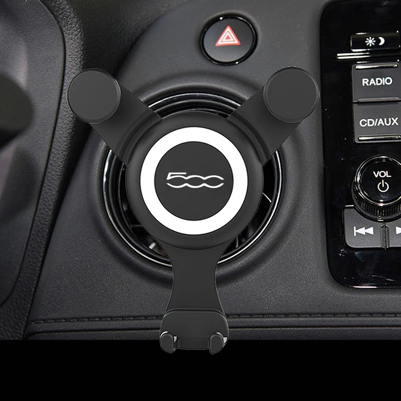 Car Phone Holder ForFiat 500 Accessories Metal Car Navigation Phone