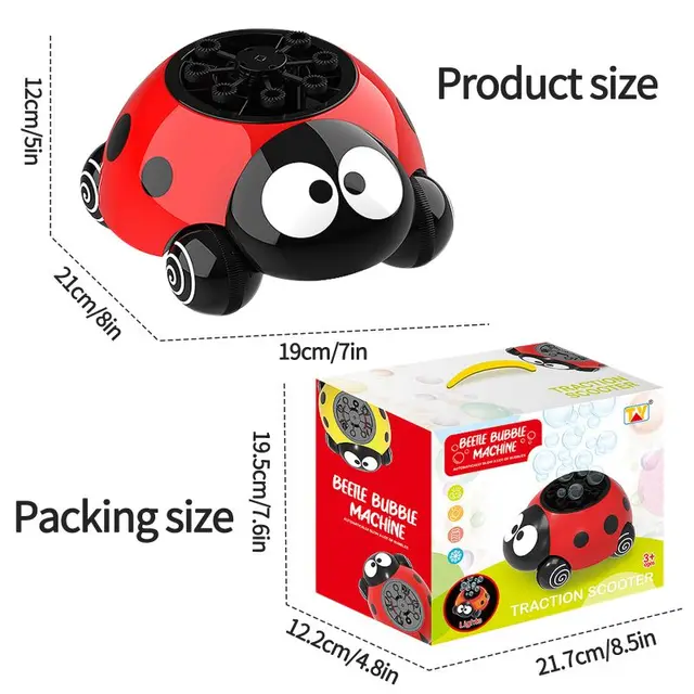 Ladybug Bubble Machine Toys For Kids Outdoor Toys Birthday Party Children's Day Gift Soap Bubbles For Children 6