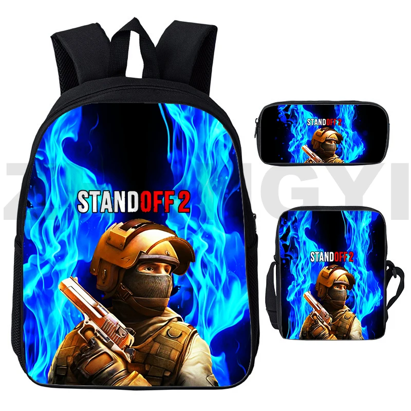 Tela Impermeabile Assault Standoff 2 Zaini Kid Boy Cartoon Shooting War Game Outdoor Sport School Bag 3D Men Travel Backpack