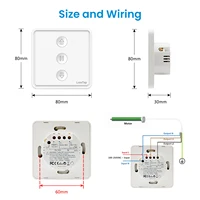 LoraTap Tuya Smart Life Roller Shutter Curtain Pushbutton Switch Remote Control via Google Assistant Alexa - Image 6