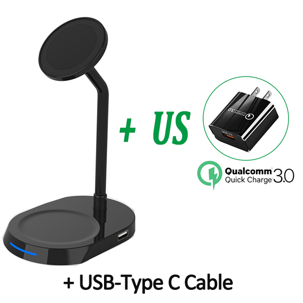 Magnetic Wireless Charger For iPhone 12 13 Pro Max Desktop Phone Stand Qi Fast Wireless Charger For Airpods Xiaomi Samsung