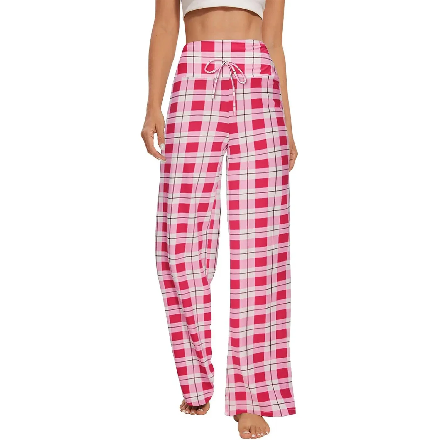 Pink and White large plaid