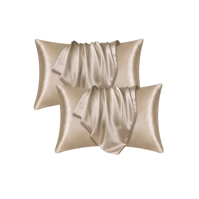 Silky Satin Hair Beauty Pillowcase Set - Luxurious & Comfortable Home Decor (2-Pack)