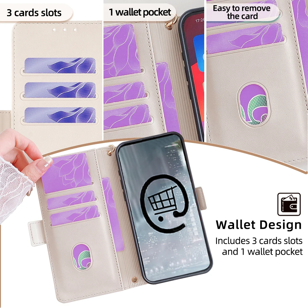 Elegant Leather Flip Cover with Magnet Buckle and RFID Protection