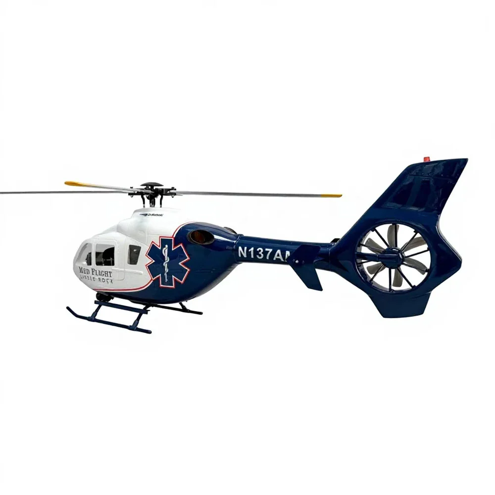 로반 EC135 450 클래스 2.4G 6채널 GPS 안정화 스케일 RC 헬리콥터 RTF (X2 플라이트 컨트롤러 및 서치라이트 포함)