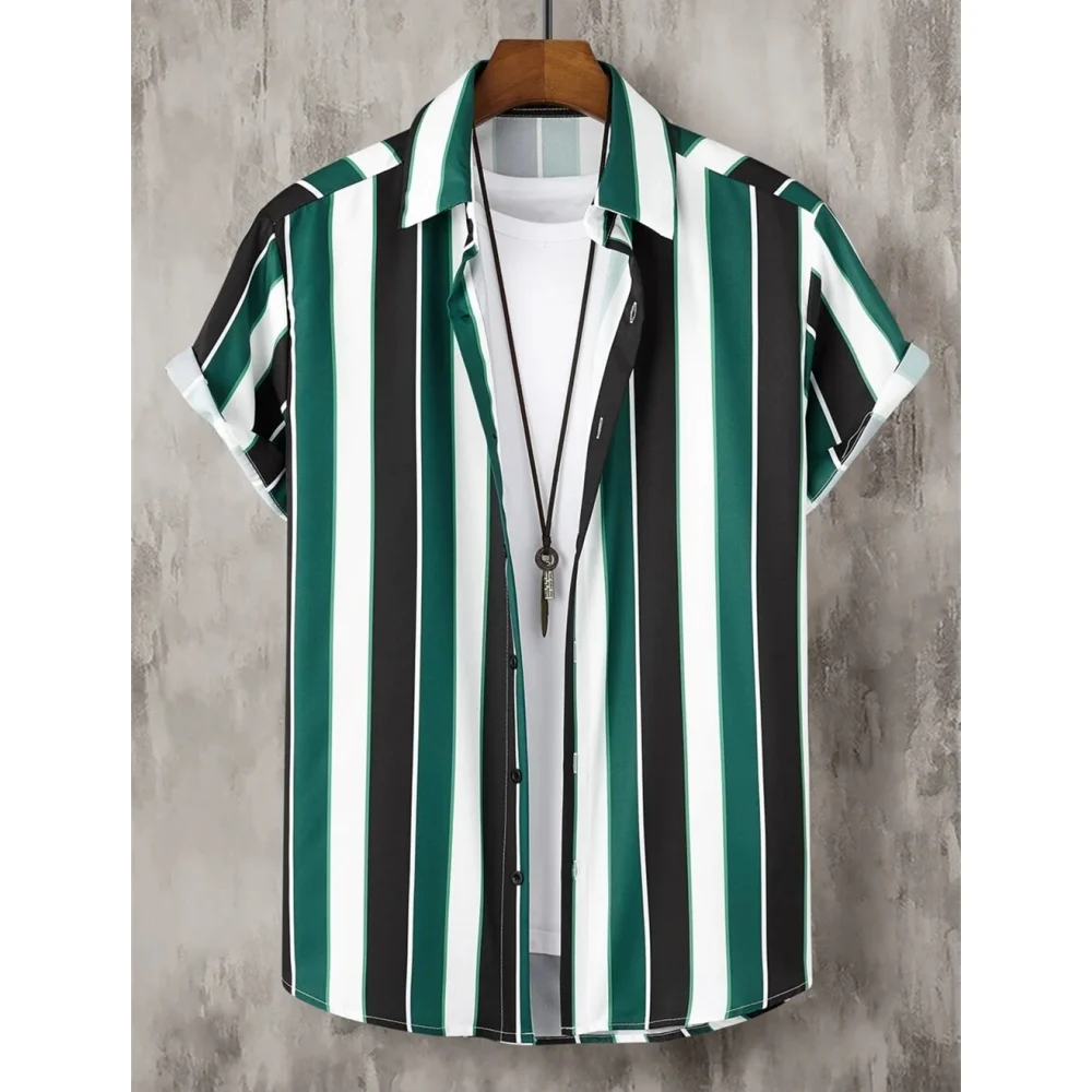 Casual Short Sleeved Shirt Short Sleeved Shirt Hawaiian Shirt for Men