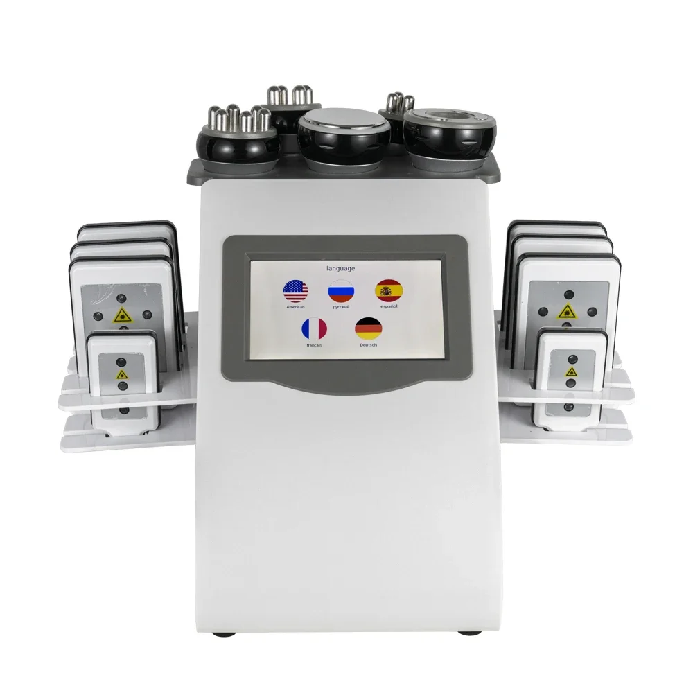 6 in 1 Tool 40K Cavitation Ultrasonic Body Slimming Machine Multi-Polar Frequency Anti-Wrinkle Rejuvenation Skin Lift Tighten