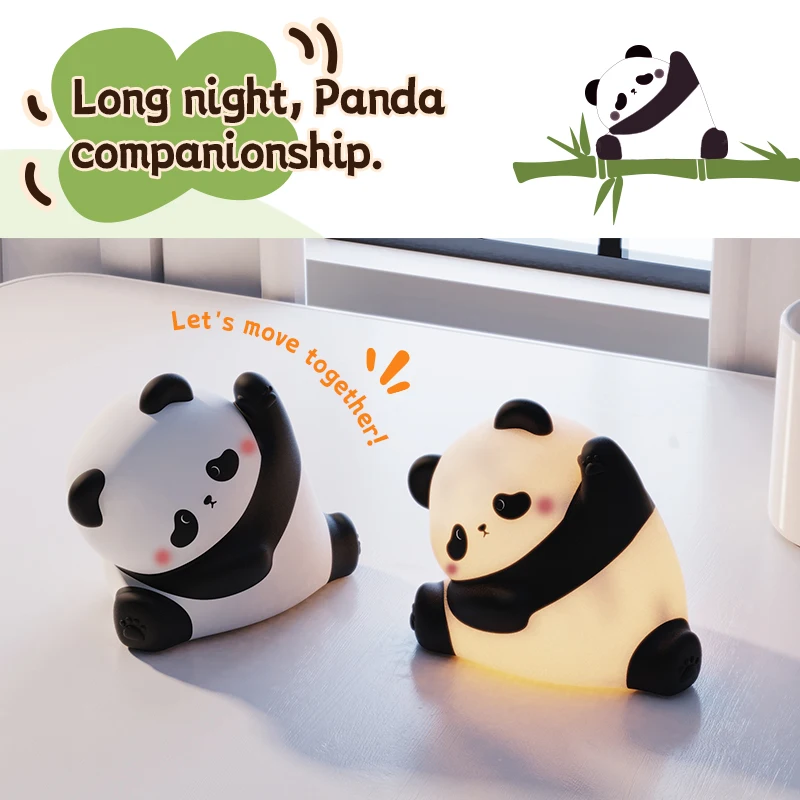 lámpara de mesa led de animales kawaii, luz nocturna de silicona para niños pequeños, regalos de juguete para niños, dormitorio, mesita de noche, decoración de habitación, luz de ambiente recargable Lámpara de mesa Led de animales Kawaii, luz nocturna de silicona para niños pequeños, regalos de juguete para niños, dormitorio, mesita de noche, decoración de habitación, luz de ambiente recargable 2